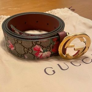 Gucci Monogram/Flower Belt